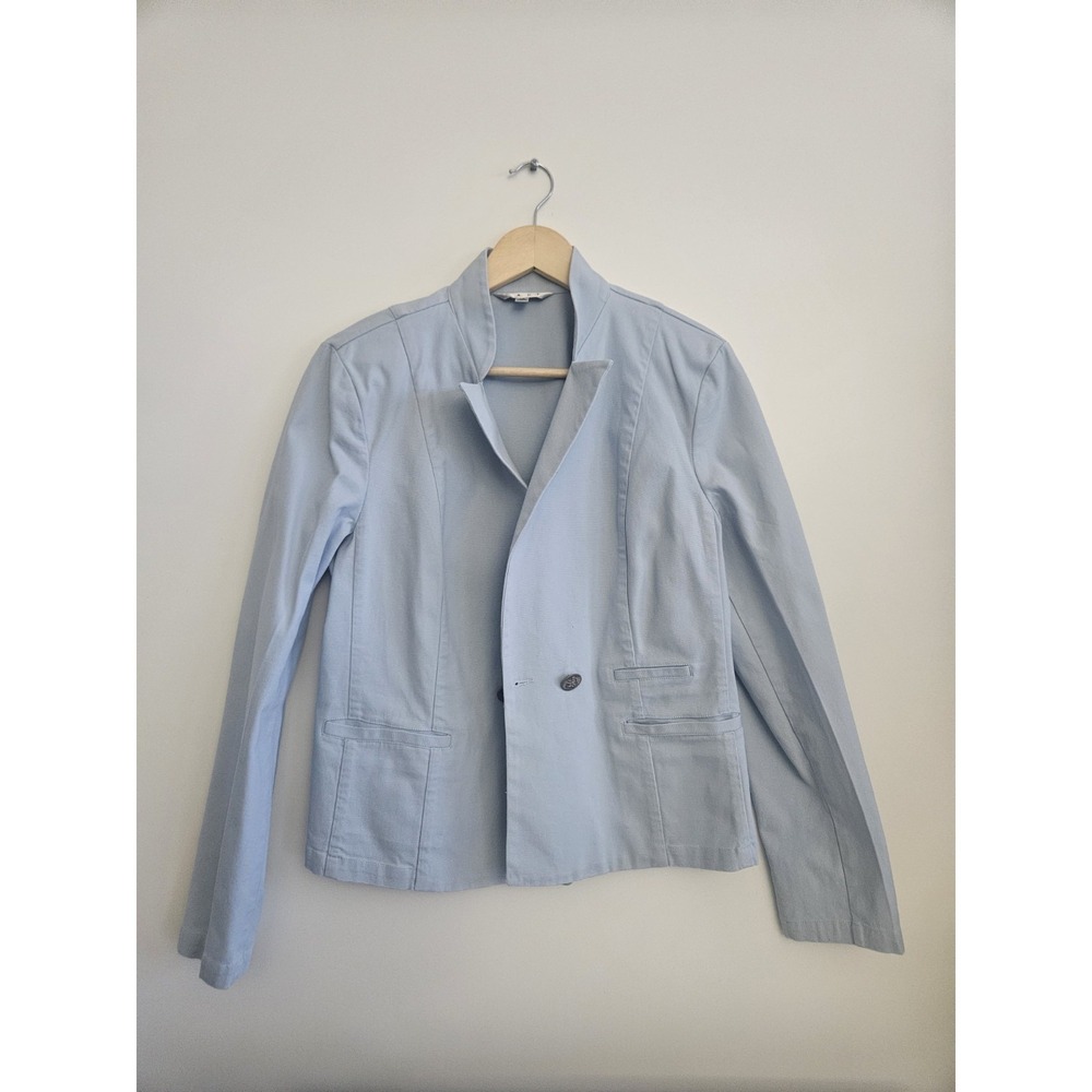 CABI Blazer 14 Light Blue Structured Dress Jacket Easter Wedding Guest Career